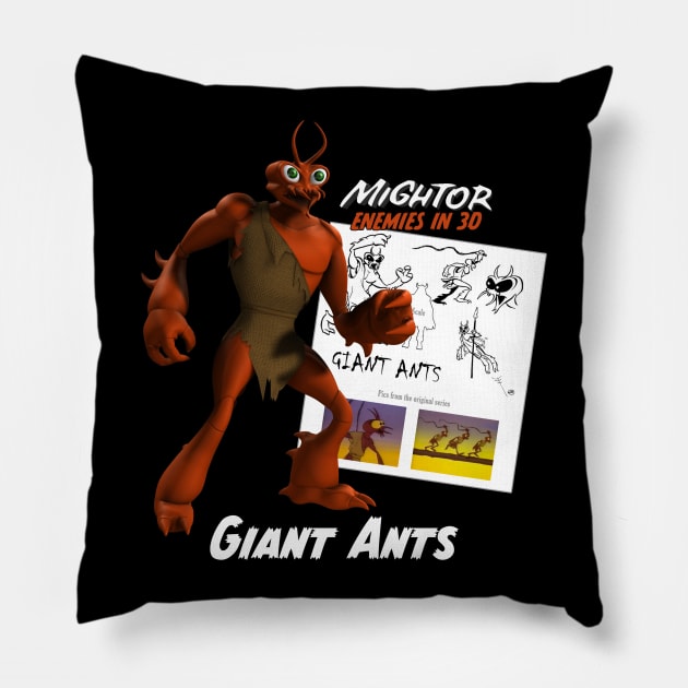 Mightor Enemies in 3D: Giant Ants Pillow by nonpertinente