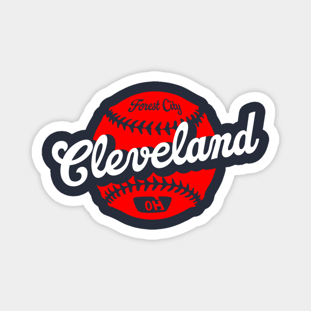 Cleveland Baseball Magnet by Throwzack