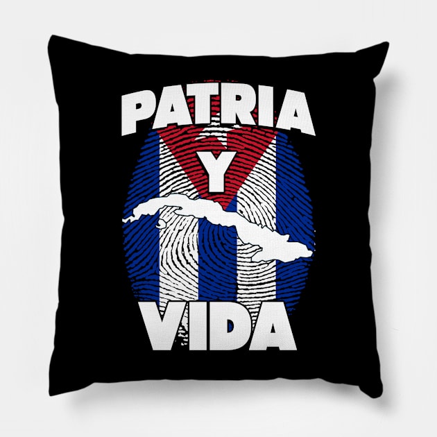 Patria y Vida Cuban Freedom Movement Pillow by PsychoDynamics