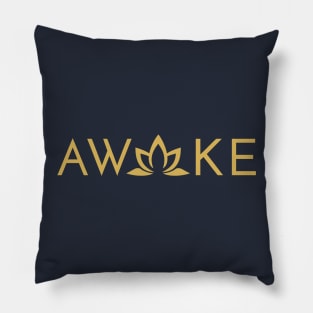 Awake (with lotus flower) Pillow