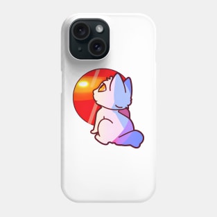 Cat watching sunset Phone Case