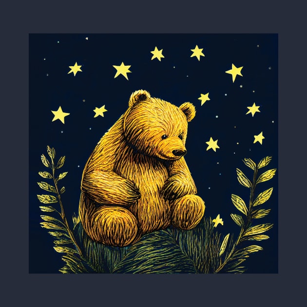 Bear in the Night by Geminiartstudio