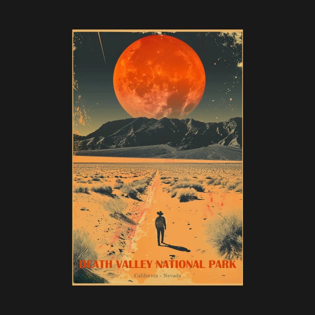 Death Valley National Park Vintage Travel  Poster by GreenMary Design