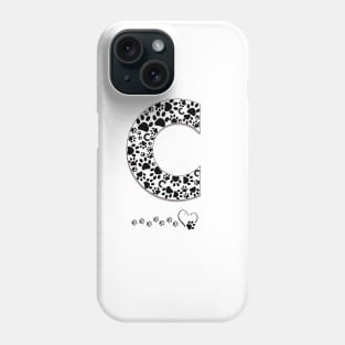 Made of paw print C letter Phone Case