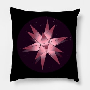 Old pink christmas star Pillow