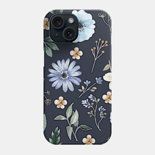 Midnight Bloom Flower Pattern Phone Case