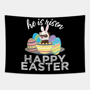 Cute Ferret Bunny Ears Easter Egg Hunt Risen Tapestry