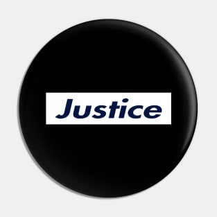 SUPER JUSTICE LOGO Pin