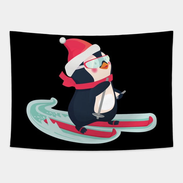 Rasender Pinguin Tapestry by Puckihs Design