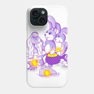 three rabbit in easter day Phone Case