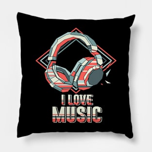 i love music Pillow