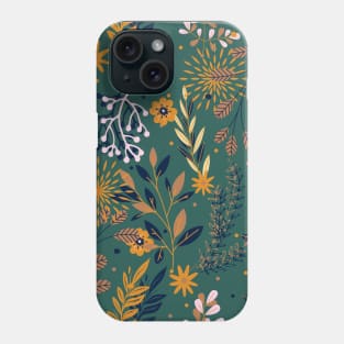 Forest Floral Print Phone Case