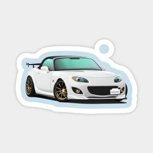 White miata Magnet