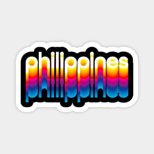 Filipino Pride - Colorful Rainbow Graphic - Proud Filipino Magnet