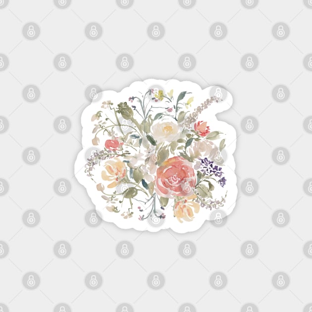 Vintage Boho Florals - Avery Collection Magnet by Harpleydesign