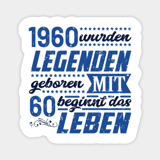 60 Geburtstag Geschenkidee Magnets Teepublic