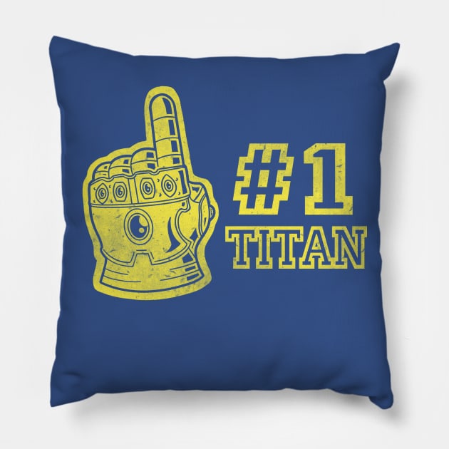 Number One Titan Pillow by Andriu