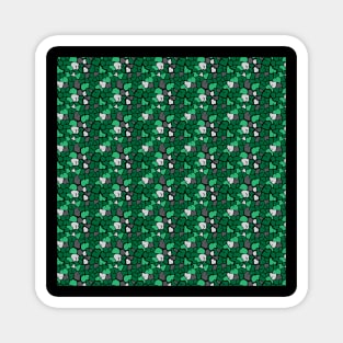 Elephant Print Skin Pattern Camo Green Magnet