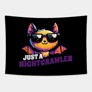 Just a Nightcrawler Nightlife Bat Tapestry