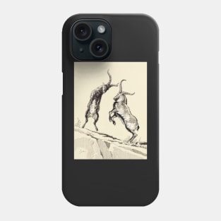 Capra Ibex fight Phone Case