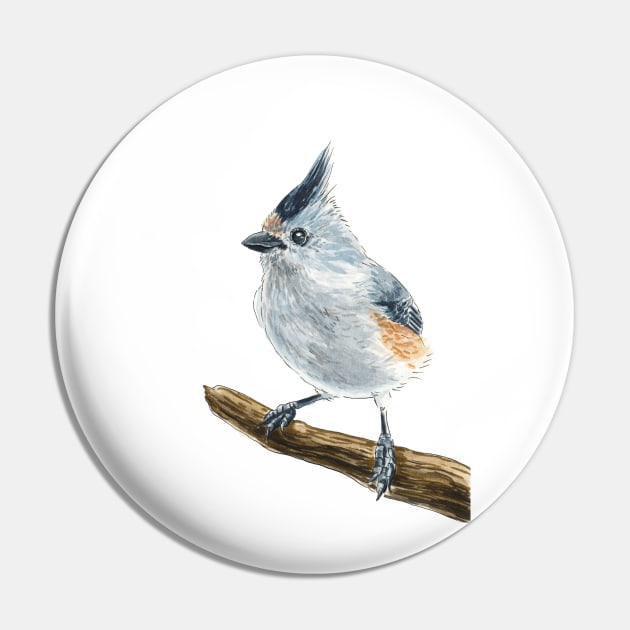 Titmouse bird watercolor Pin by katerinamk