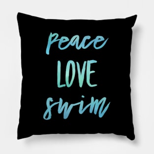 Peace Love Swim Swimmer For Teen Pillow