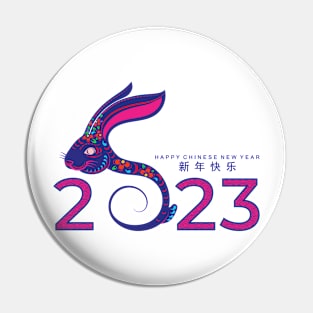 Happy chinese new year 2023 year of the rabbit Pin