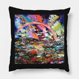 Rainbow Abstract Landscape 282 Pillow