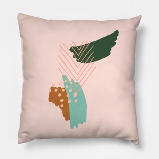 Brush Abstract in Blush Pillow