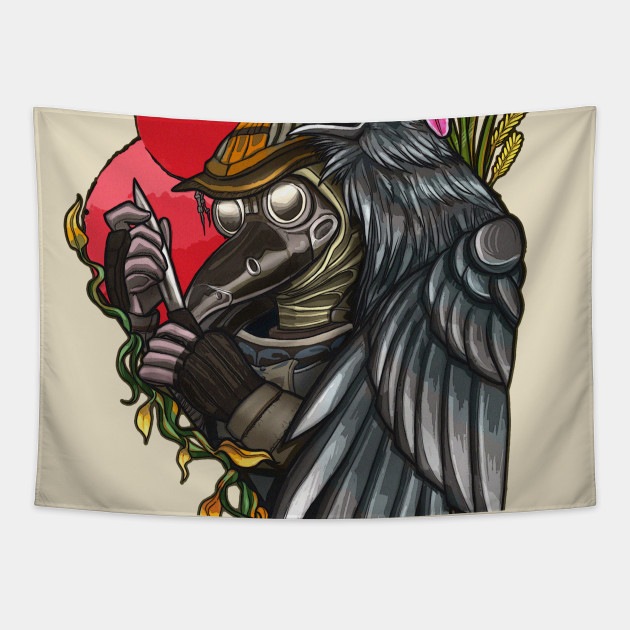 Bloodhound Plague Doctor Apex Legends Tapestry Teepublic #apexlegends #bloodhound #heirloom #kawaii #kawaiiart #digitalart #doodle #animeartist #artist… bloodhound plague doctor