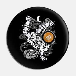 Hiphop Astronaut BitCoin BTC To The Moon Crypto Token Cryptocurrency Wallet Birthday Gift For Men Women Kids Pin