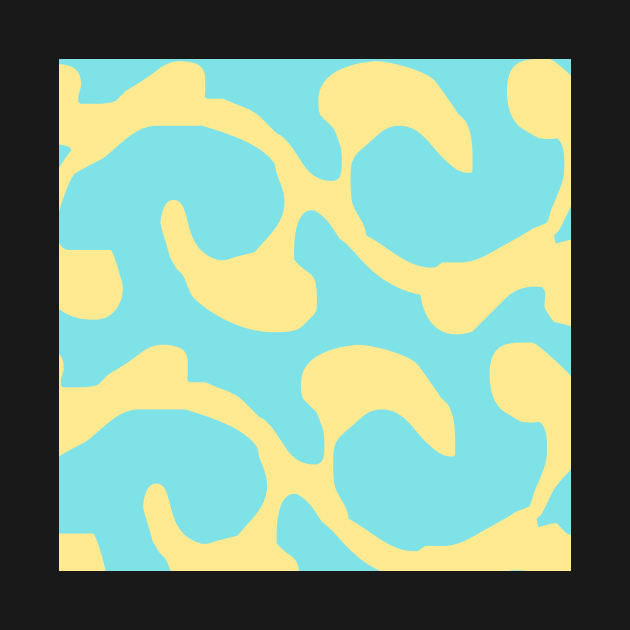 Abstract pattern baby blue swirl by Word and Saying