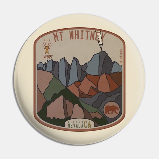 Mount Whitney Pin by Lukeh Designs
