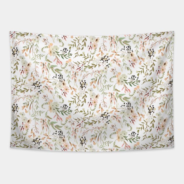 Trailing Floral Pattern Tapestry by LThomasDesigns