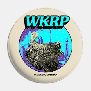 Thanksgiving WKRP Turkey Drop Pin