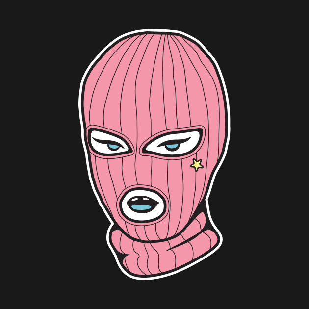 The Pink Ski Mask - Skiing - T-Shirt | TeePublic