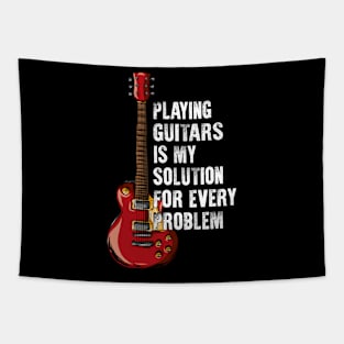 Vintage Playing Guitars Is My Solution For Every Problem Tapestry