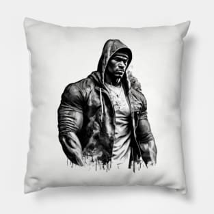 Nipsey Retro Black and White Pillow