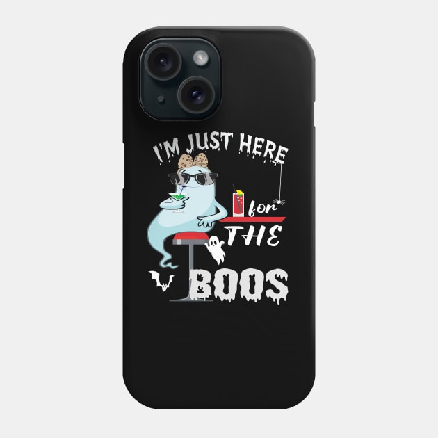 I'm Just Here For The Boos Funny Halloween Ghost Phone Case by DODG99