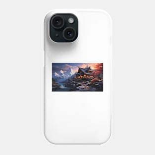 Beautiful house by the water There is a beautiful mountain scenery. Phone Case