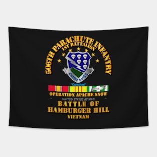 Hamburger Hill - 1st Bn 506th PIR w Svc Ribbons Tapestry