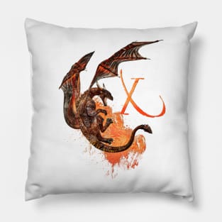 Drachen Buchstabe X Pillow