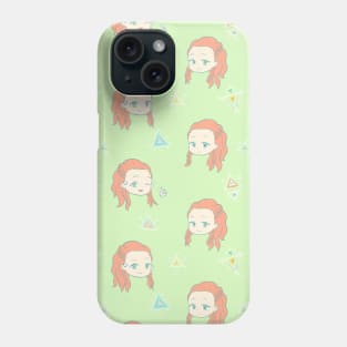 Chibi Aloy pattern (green) Phone Case