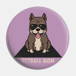 Cute Pitbull Mom Dog Pin