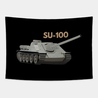 SU-100 Soviet WW2 Tank Destroyer Tapestry