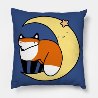 Fox and Moon Pillow