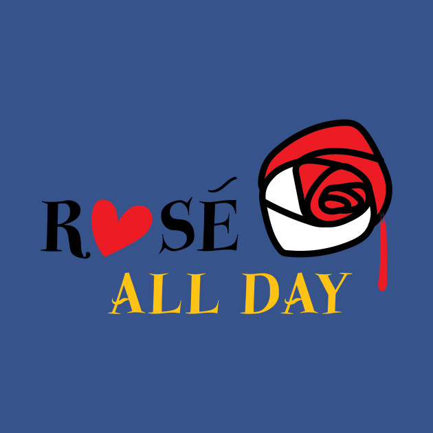 Discover Rosé All Day – Queen of Hearts - Floral - T-Shirt