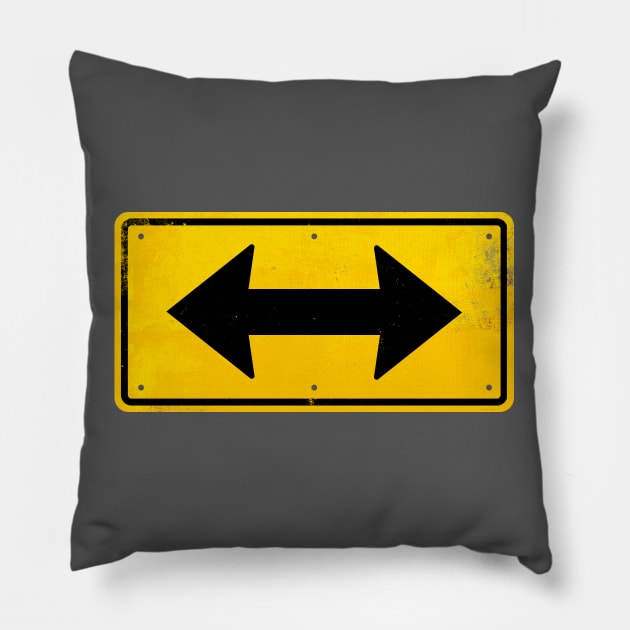 New Direction Bi-Way Sign Pillow by DanielLiamGill