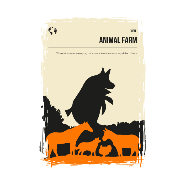 Visit The Animal Farm Vintage Book Cover Poster by jornvanhezik