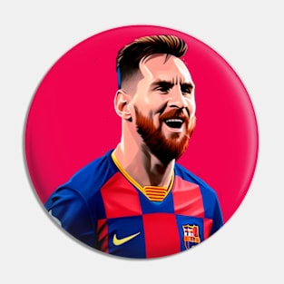 Messi football Pin